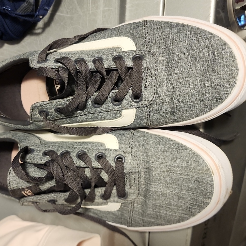 Tweed gray vans size 9 womens